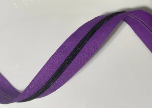 #5 Zipper Tape - 3 yard cut - Bright Purple