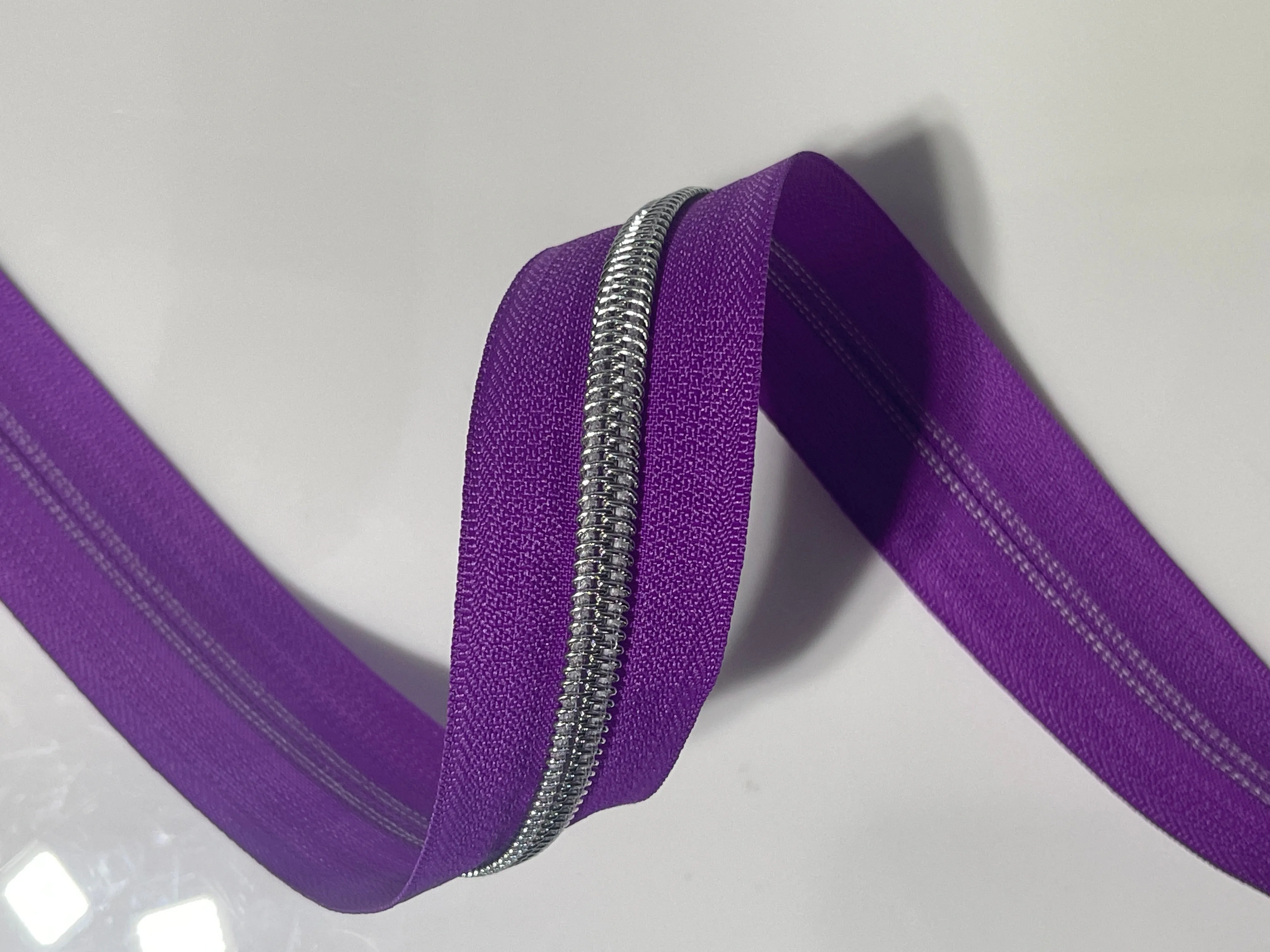 #5 Zipper Tape - 3 yard cut - Bright Purple