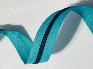 #5 Zipper Tape - 3 yard cut - Teal Blue