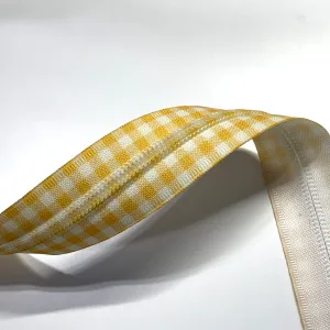 #5 Zipper Tape - 3 yard cut - Yellow Plaid