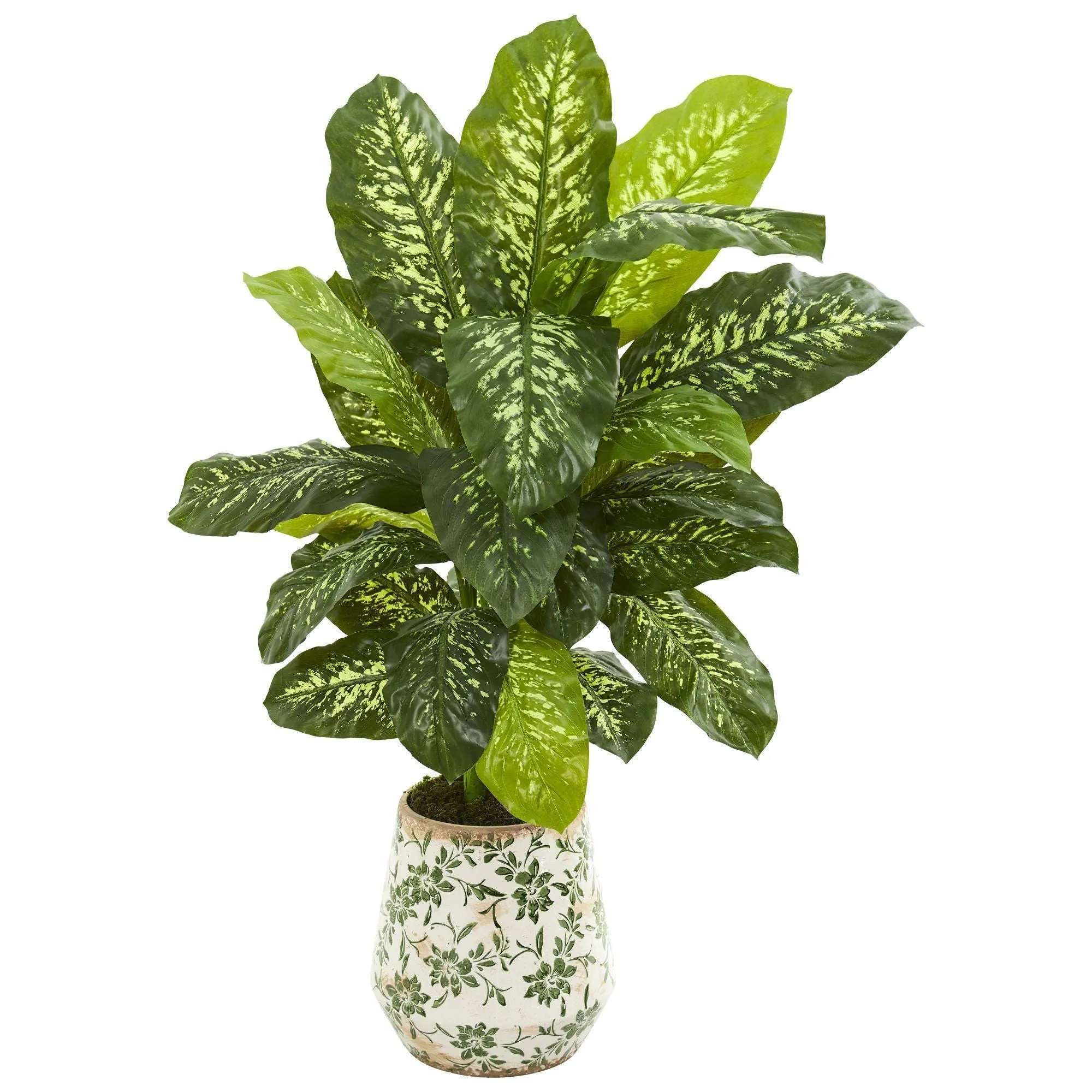 50” Dieffenbachia Artificial Plant in Decorative Planter (Real Touch)