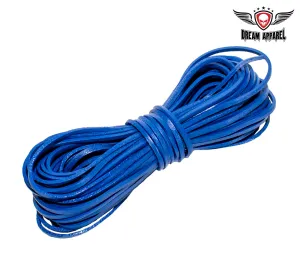 50 FT Leather Laces - Blue