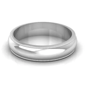 5.0 mm Comfort Fit Plain Wedding Band in 14KT, 18KT & Platinum