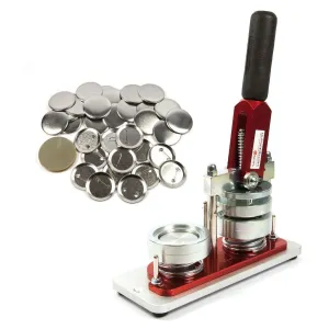 50mm Round G Series Button Pin Badge Machine - Including 100 Free Pin Back Components