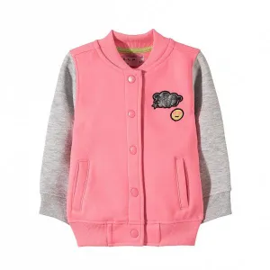 5.10.15  Pink Cloud Mock Neck with Buttons for Girls