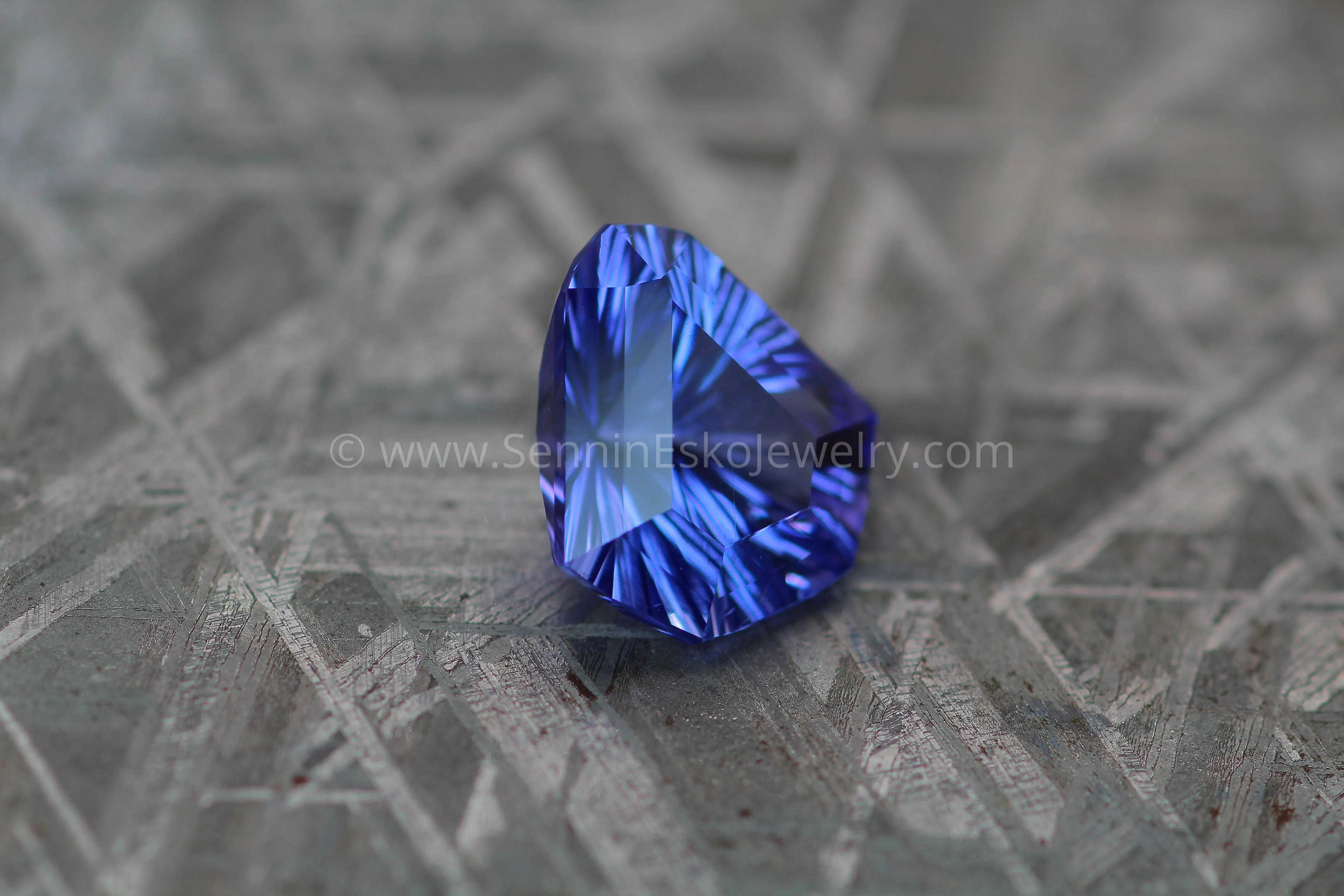 5.77 Carat Blue/Purple Tanzanite Kite - 12.4x11.6mm - Fantasy Cut