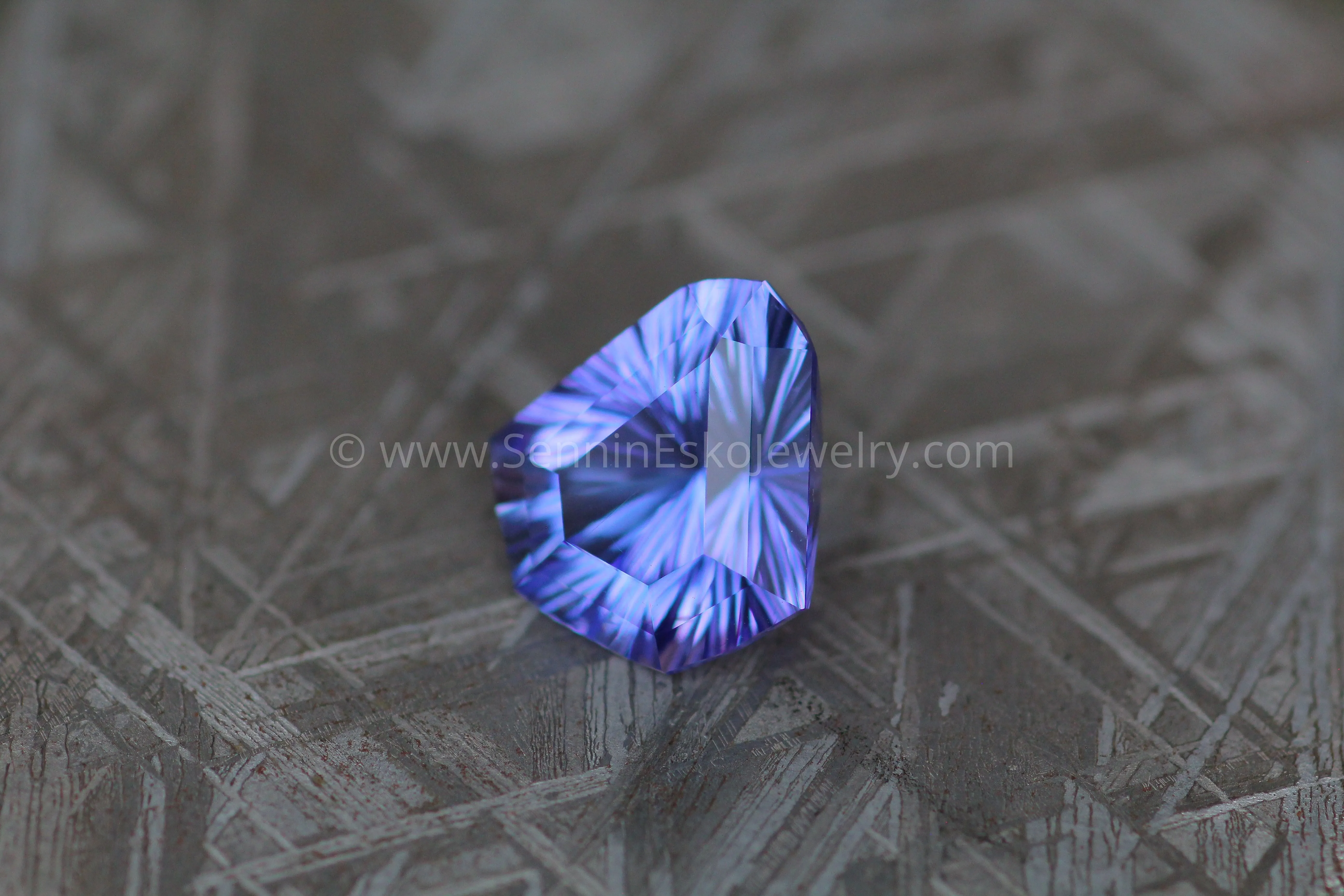 5.77 Carat Blue/Purple Tanzanite Kite - 12.4x11.6mm - Fantasy Cut