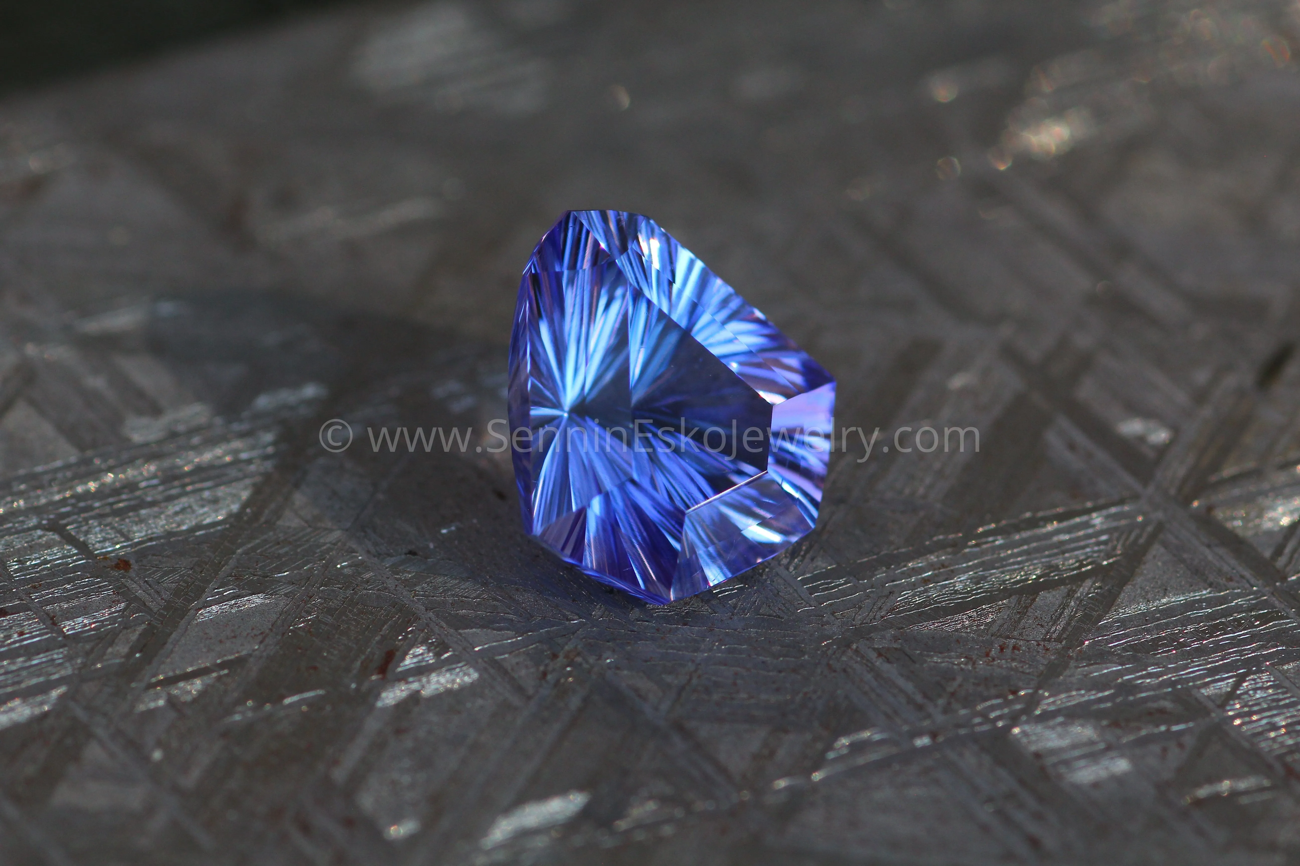 5.77 Carat Blue/Purple Tanzanite Kite - 12.4x11.6mm - Fantasy Cut