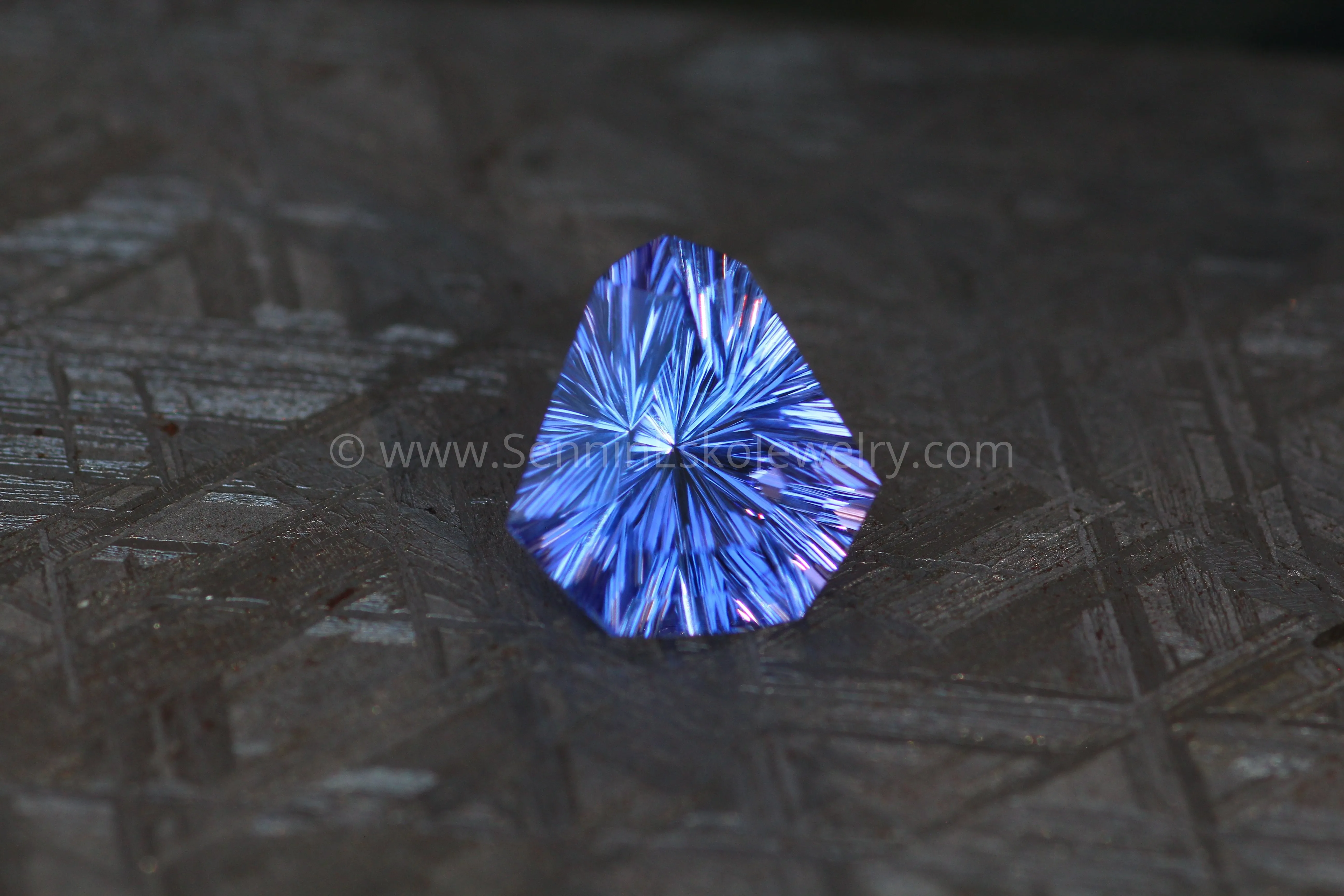 5.77 Carat Blue/Purple Tanzanite Kite - 12.4x11.6mm - Fantasy Cut