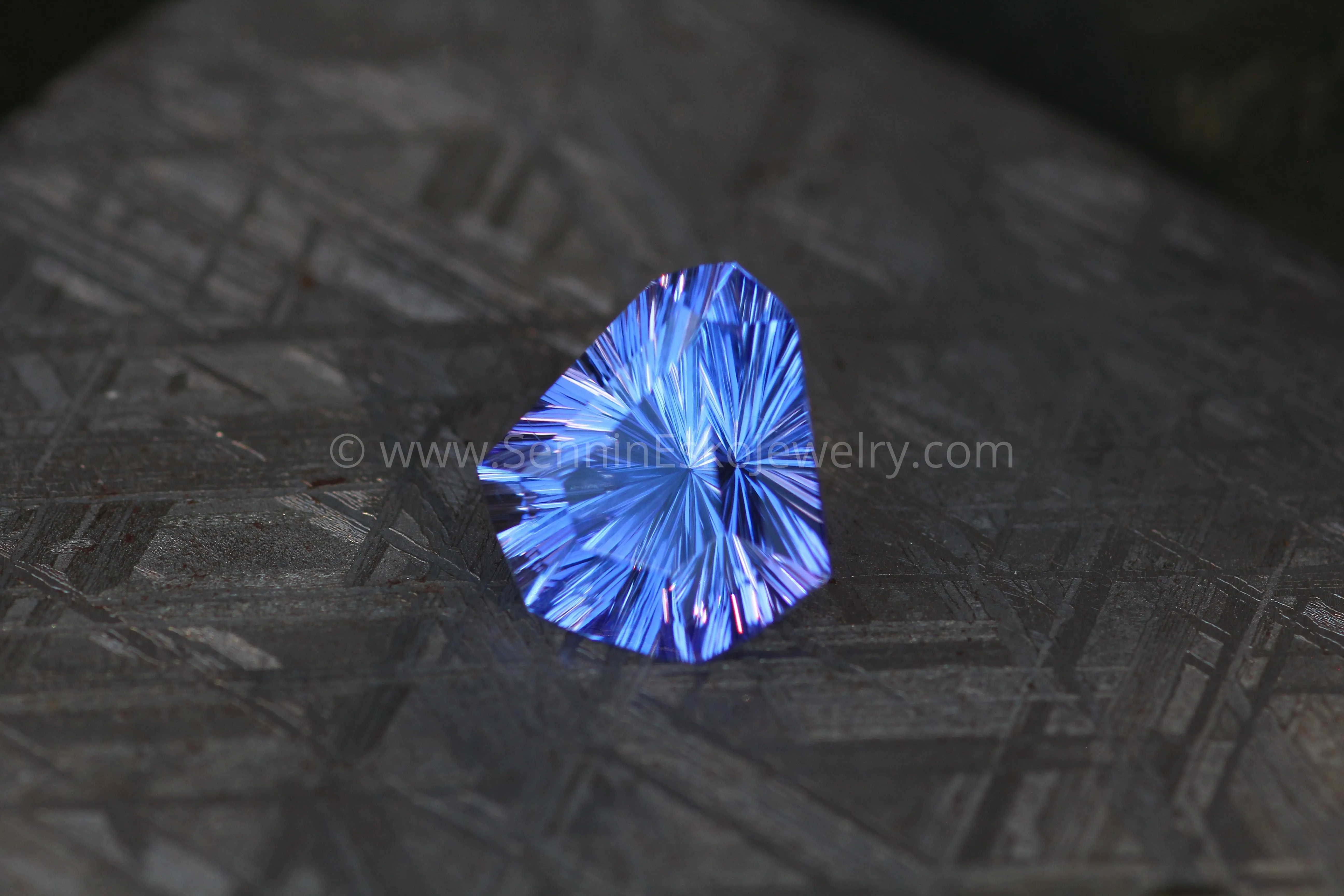 5.77 Carat Blue/Purple Tanzanite Kite - 12.4x11.6mm - Fantasy Cut