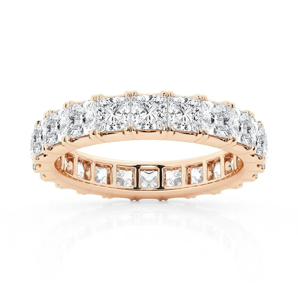 5ctw. Princess Cut Moissanite Eternity Band