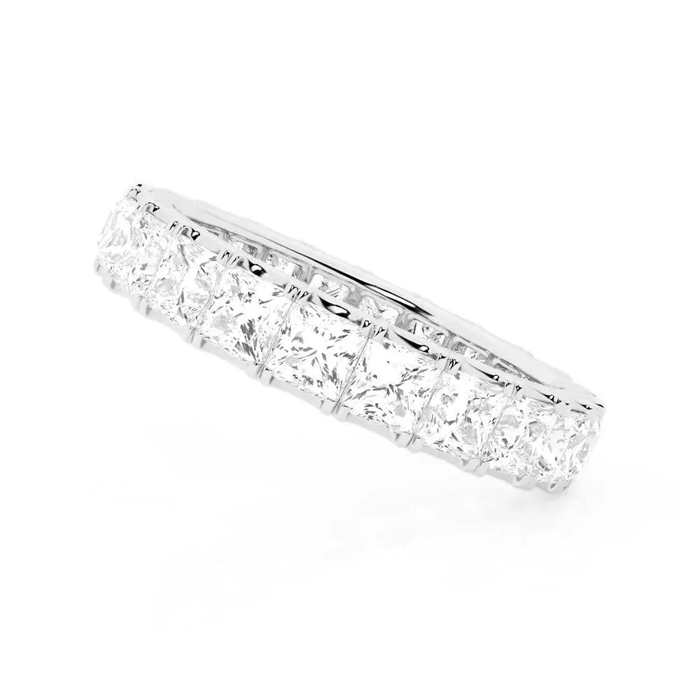 5ctw. Princess Cut Moissanite Eternity Band