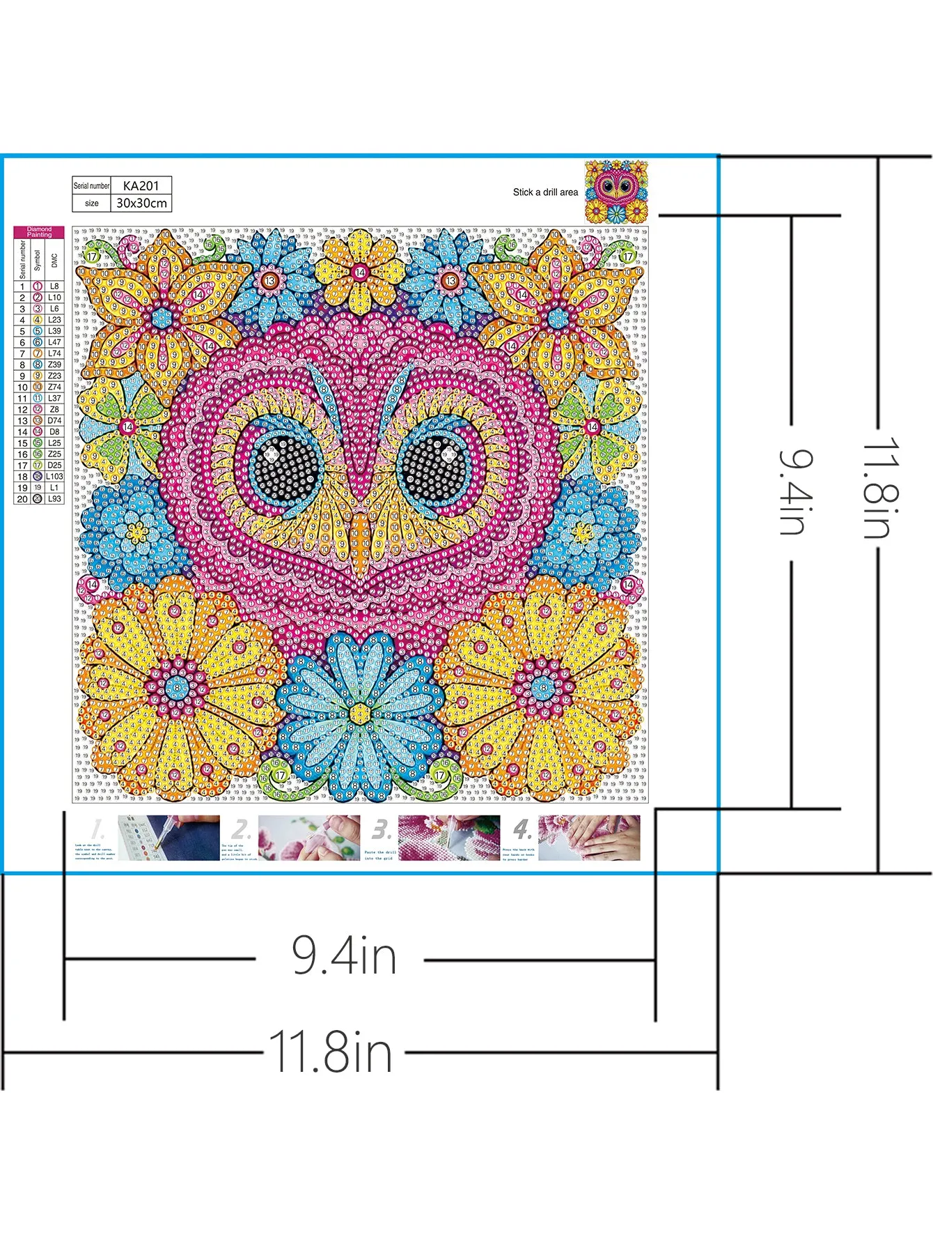 5D DIY Special-Shaped Drill-Owl 30*30CM