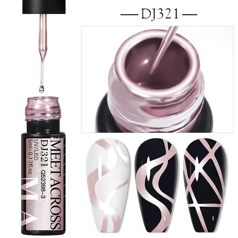 5ml Metallic Gel Paint for Stunning 3D Nail Art Design