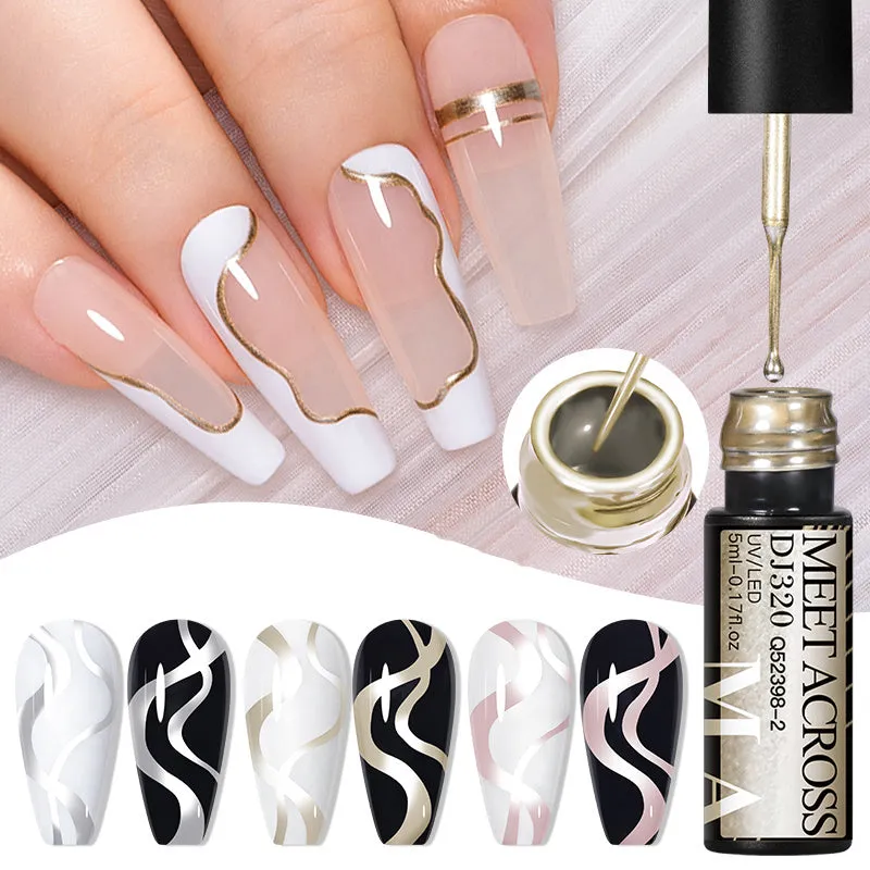 5ml Metallic Gel Paint for Stunning 3D Nail Art Design