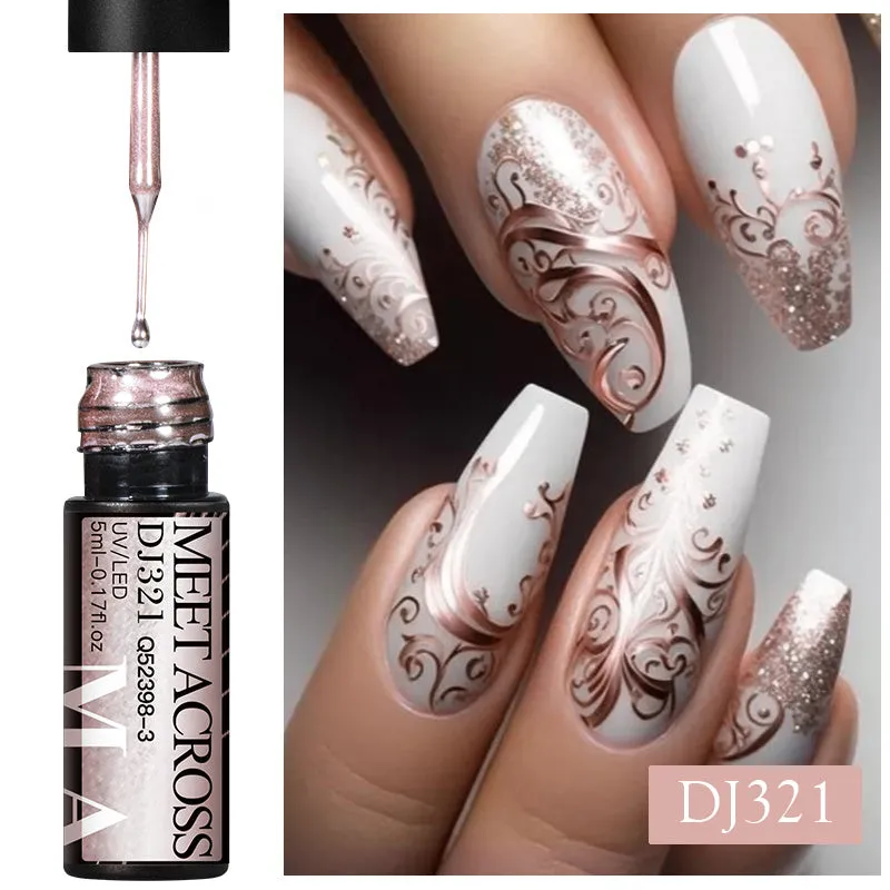 5ml Metallic Gel Paint for Stunning 3D Nail Art Design