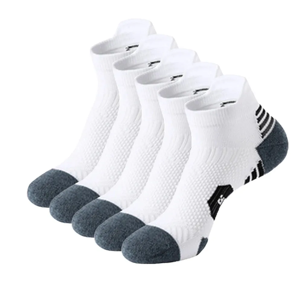 5Pairs Men Ankle Quick Dry Sports Running Socks