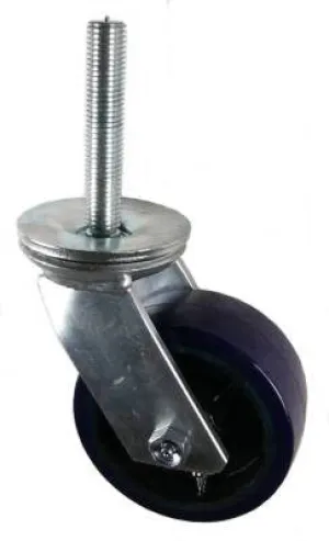 5" x 2" Polyurethane on Iron Wheel Swivel Caster with 3/4" Threaded Stem - 600 Lbs Capacity