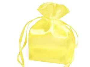 5x7 Yellow Elegant Satin Bags - 12 pcs