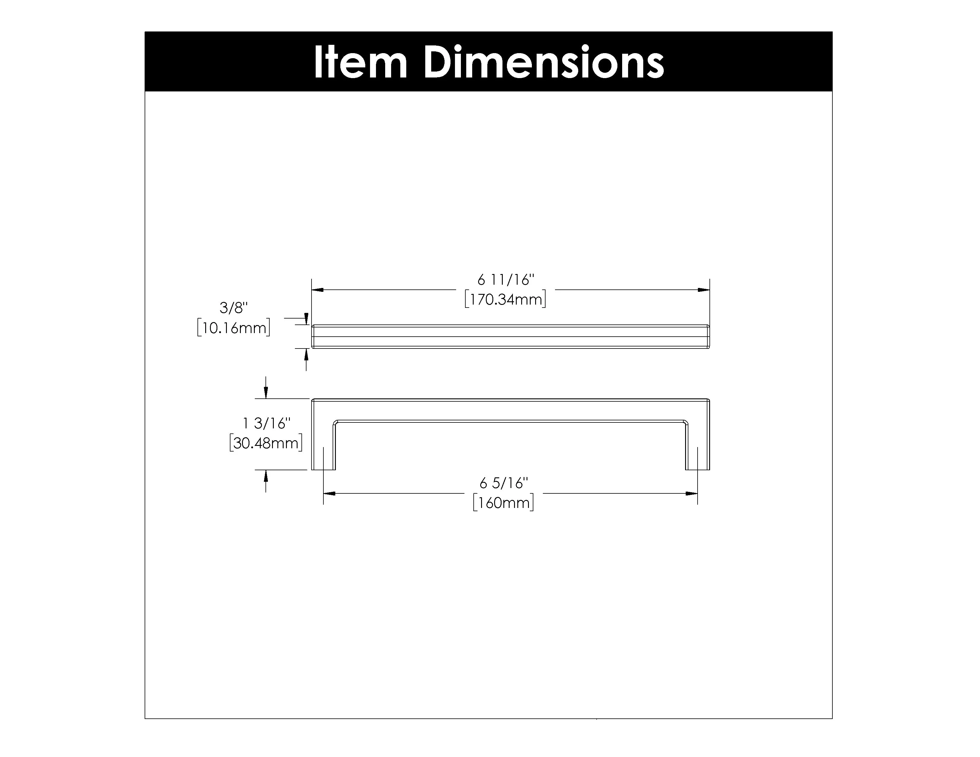 6-5/16 inch (160mm) Skylight Cabinet Pull