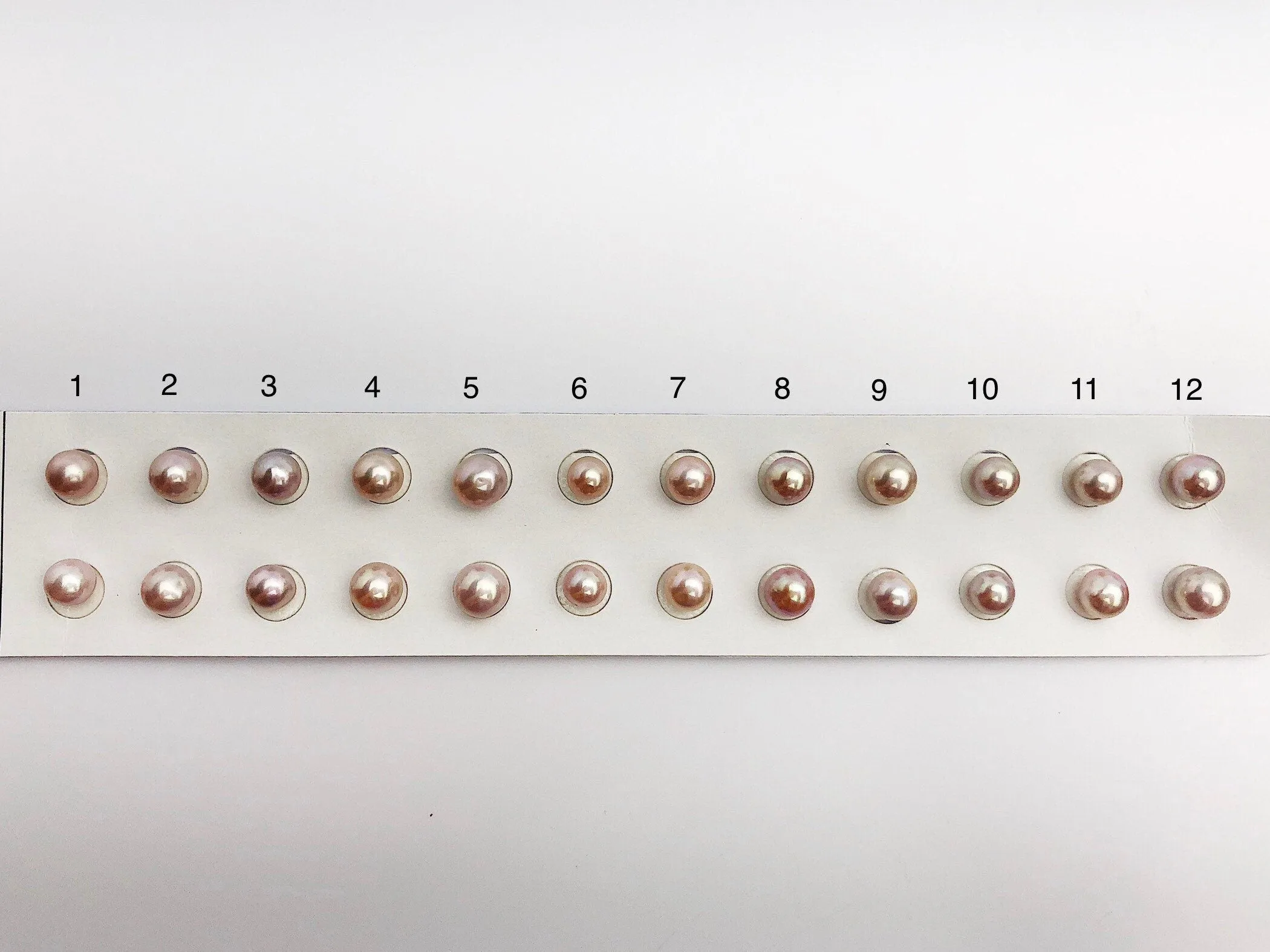 6-7mm Edison AA Loose Matched Pearls, Pink and Peach, 7mm Round (320)