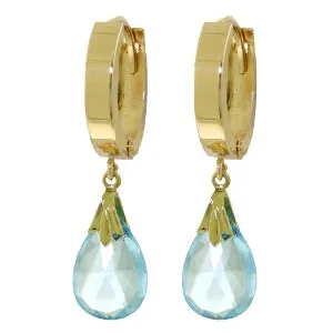 6 Carat 14K Solid Yellow Gold Jordana Blue Topaz Earrings