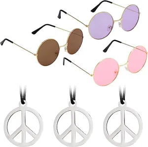 6 pcs Halloween Hippie Party Accessories Set