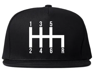 6 Speed Manual Transmission Car Racing Mens Snapback Hat