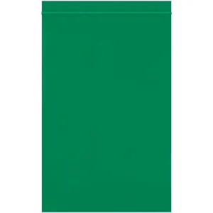 6 x 9" - 2 Mil Green Reclosable Poly Bags