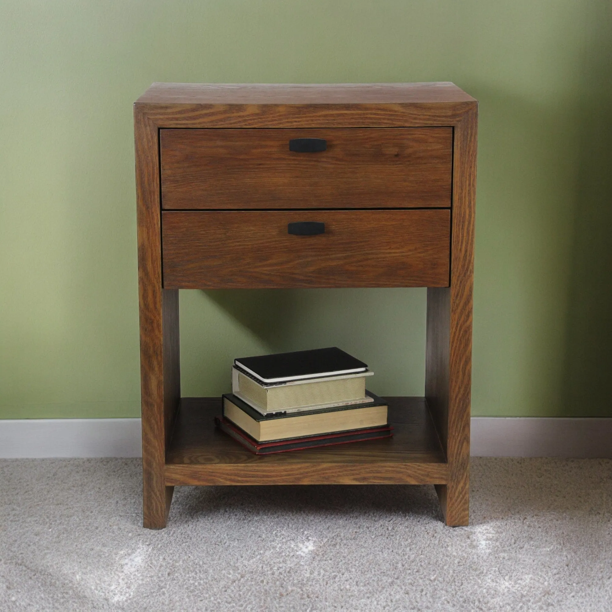 6083BR - Vivara 2 Drawer Nightstand - Brown