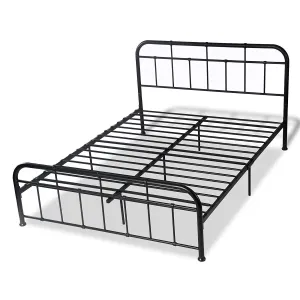 60" Queen Size Contemporary 9-Legs Stable Metal Bed Frame, Black Look