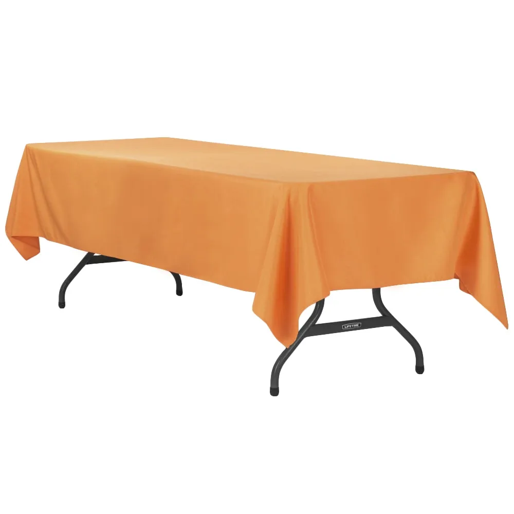 60"x120" Rectangular Polyester Tablecloth - Burnt Orange