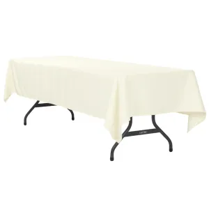 60"x120" Rectangular Polyester Tablecloth - Light Ivory/Off White