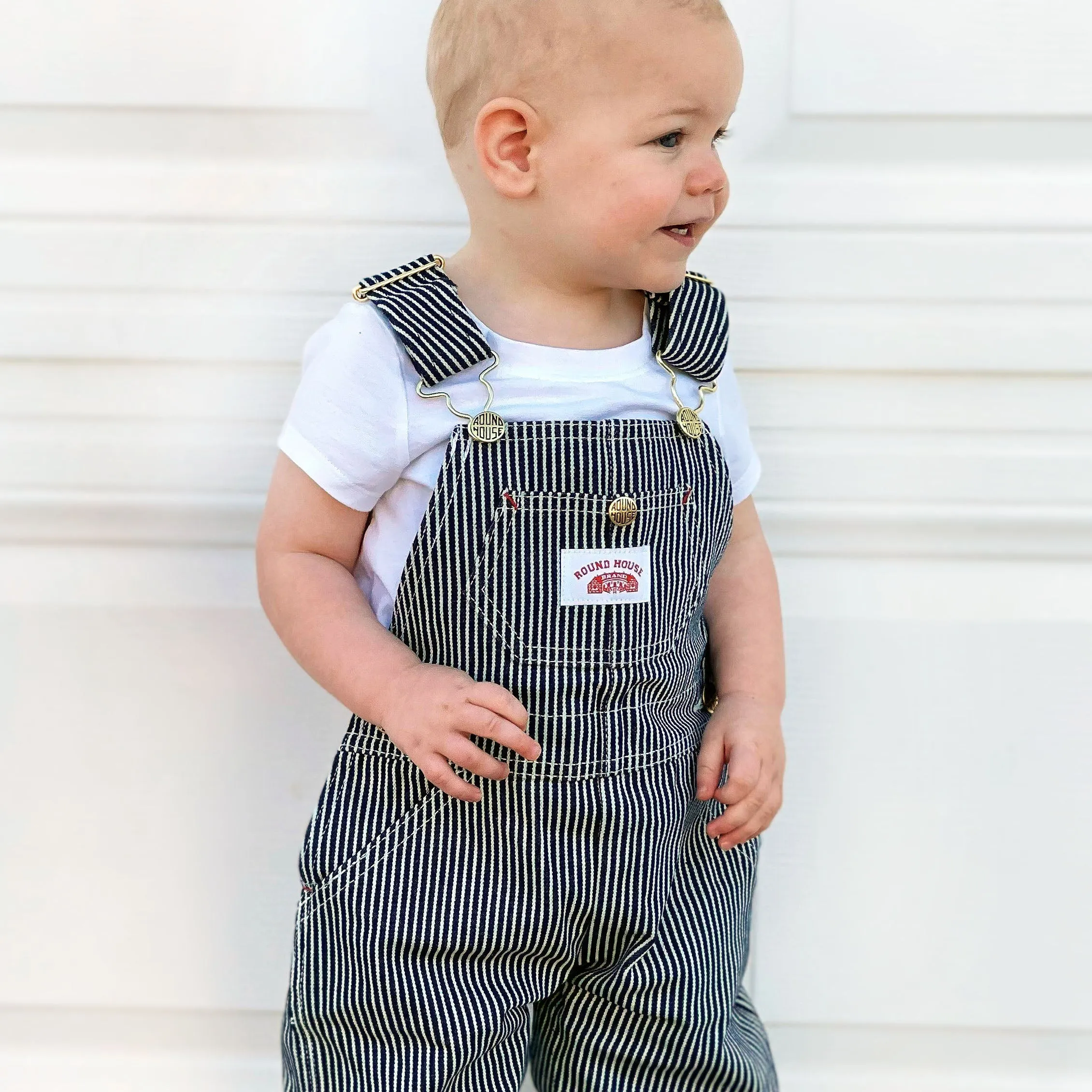 #61 Kid's Playwear Hickory Stripe Bib Overalls - IRREGULARS