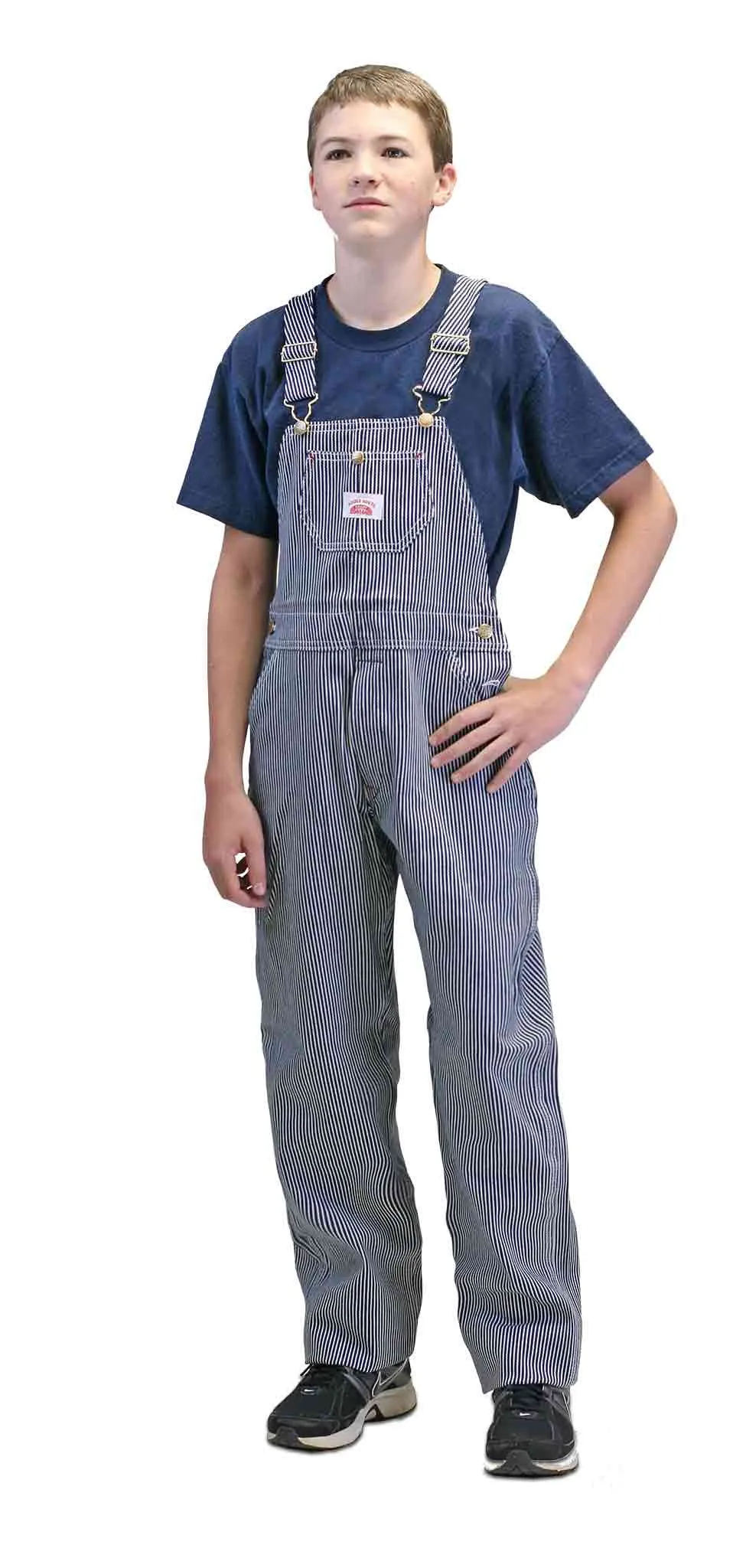 #63 Youth Hickory Stripe Bib Overalls - MADE IN USA