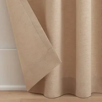 63"x50" Serendipity 10 Pinch Pleat Light Filtering Curtain Panel Linen - Waverly