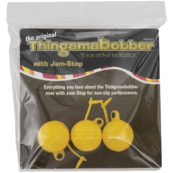 667042 0.75 in. Bobbers with Jam-Stop, Yellow - 3 Piece