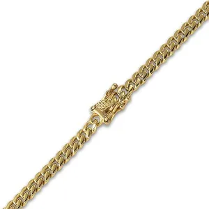 6MM Miami Cuban IP Gold Steel Bracelet Triple Lock