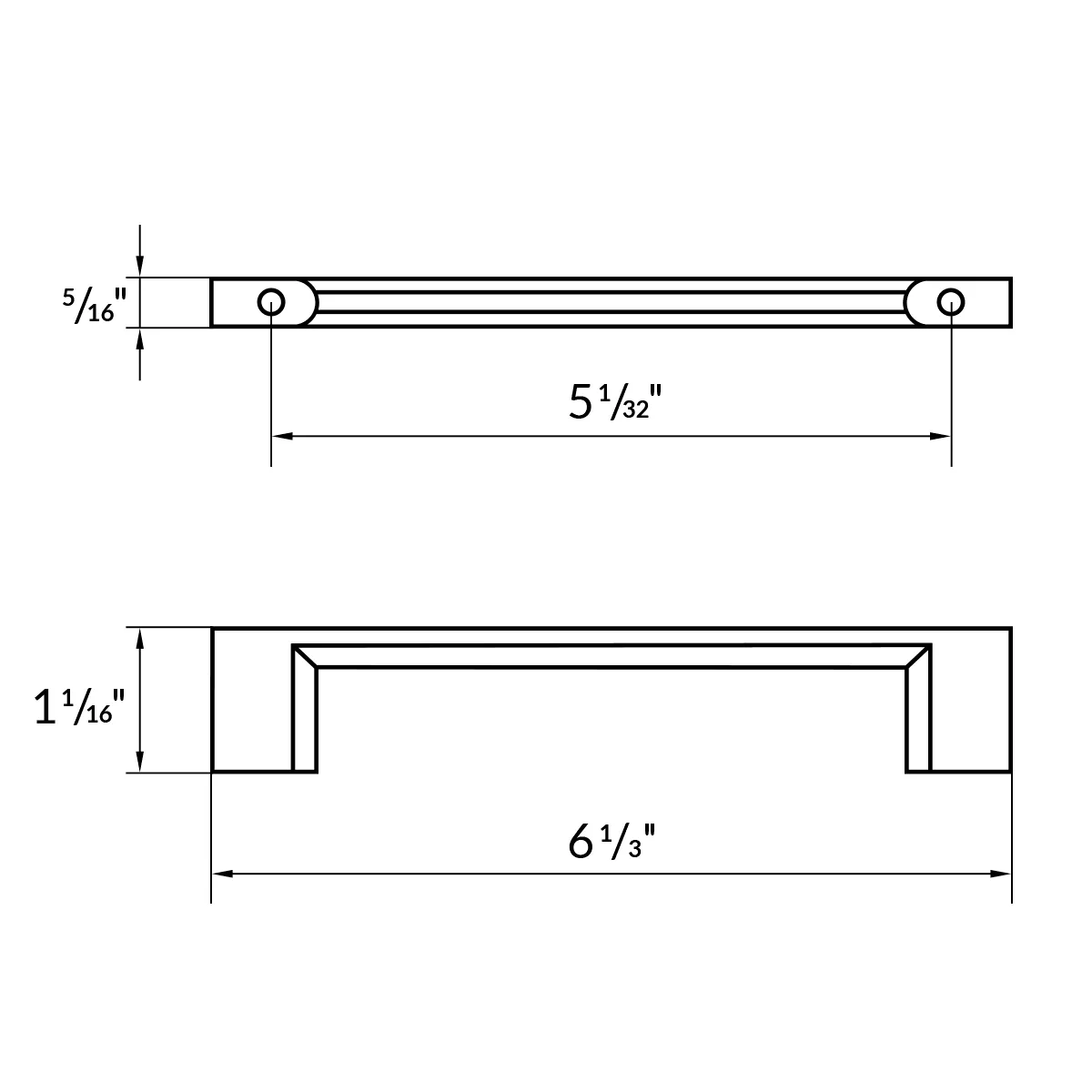 6" Matte Black Cabinet Pull H8372-128MB