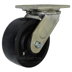 6" x 2-1/2" Polyurethane on Iron Wheel HS Swivel Caster - 1,700 Lbs Capacity