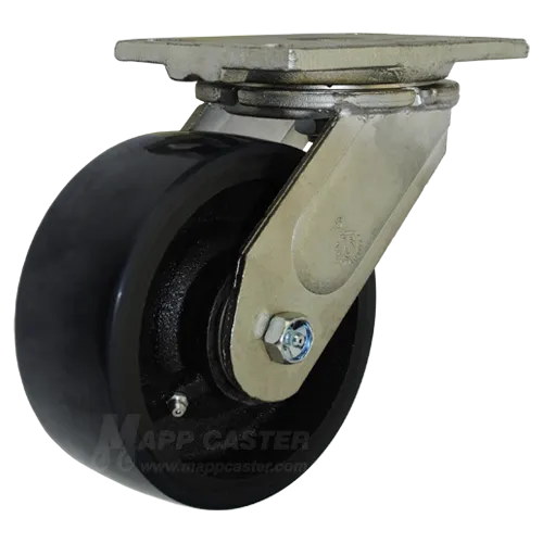 6" x 2-1/2" Polyurethane on Iron Wheel HS Swivel Caster - 1,700 Lbs Capacity