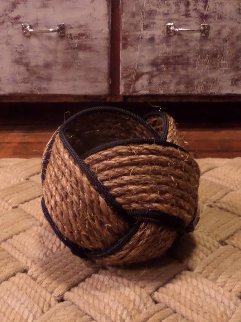 6" x 8" Rope Bowl Manila and Navy