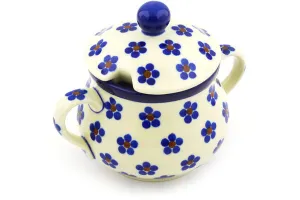 7 oz Sugar Bowl - Daisy Dots