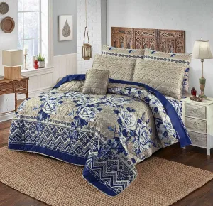 7 Pcs Quilted Comforter Set 333