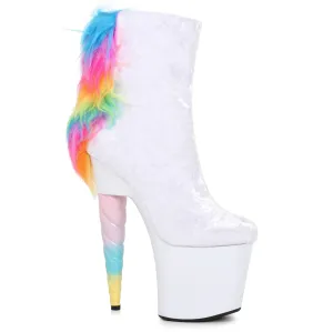 7 Unicorn Heel Platform Bootie with faux fur