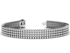 7.00-9.00 CT Round Cut Lab Grown Diamonds - Diamond Bracelet