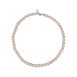 703-02 | 7MM ROUND PEARL NECKLACE (PINK)