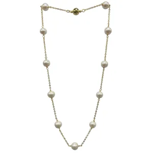 709-01-G | FLOATING PEARL CHOKER (GOLD)