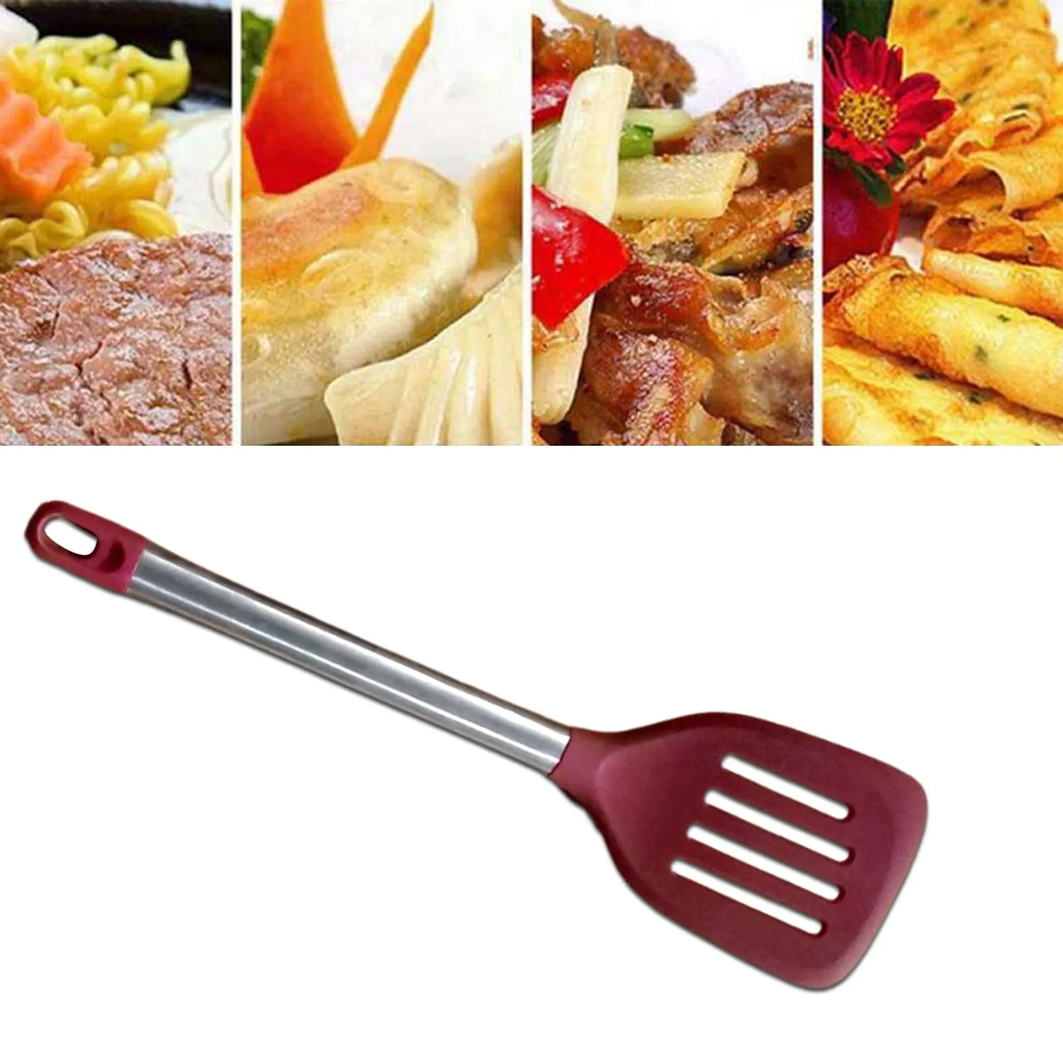 7112 Steel Handle Nylon Spatula Turner for Nonstick ( 1 pcs )