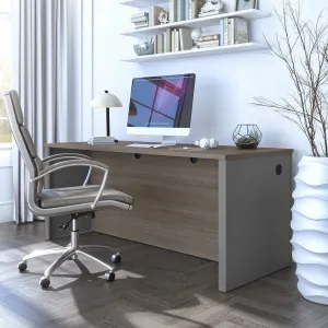 71" Executive Desk in Bark Gray and Slate